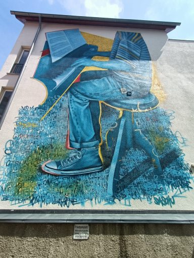 Graffiti von Daniel Schuster (Daschu) Widmung für Justin Heinrich Knecht  